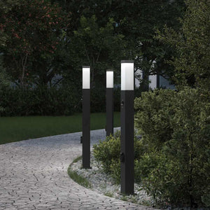 Vidaxl bolderverlichting met sensor en stopcontact 3 stuks 80 cm zwart ip44