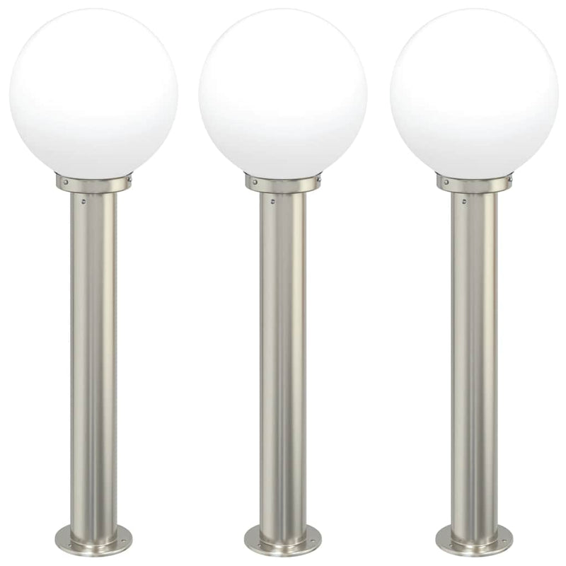 Afbeelding laden in galerijviewer, Vidaxl bolderverlichting 3 stuks 80 cm rvs ip44
