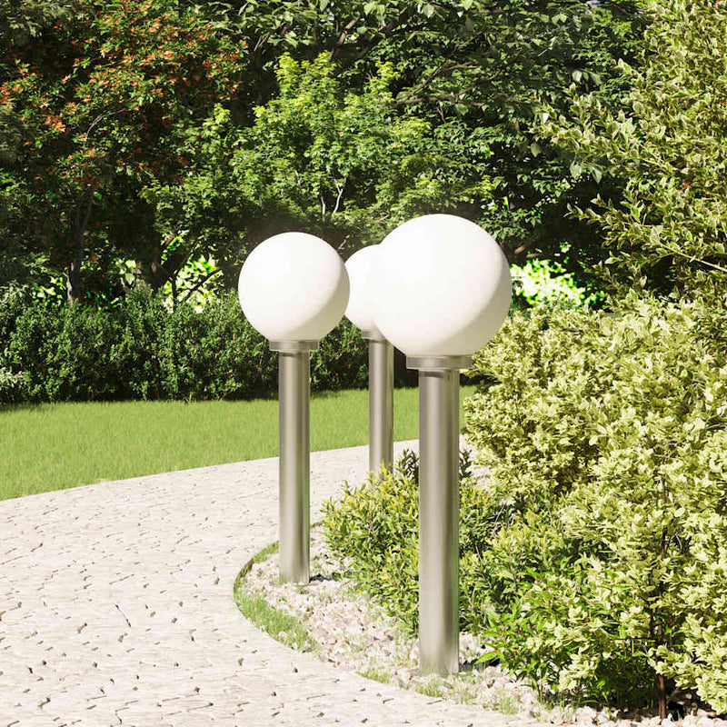 Afbeelding laden in galerijviewer, Vidaxl bolderverlichting 3 stuks 80 cm rvs ip44
