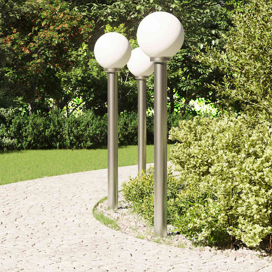 Vidaxl bolderverlichting 3 stuks 120 cm rvs ip44