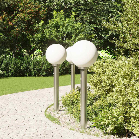 Vidaxl bolderverlichting met sensor 3 stuks 80 cm rvs ip44