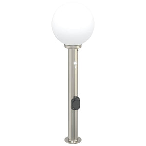 Vidaxl bolderarmatuur met sensor en stopcontact 80 cm roestvrij staal ip44