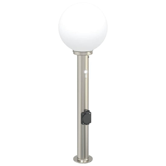 Vidaxl bolderarmatuur met sensor en stopcontact 80 cm roestvrij staal ip44
