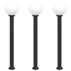 Vidaxl bolderverlichting 3 stuks 120 cm zwart ip44
