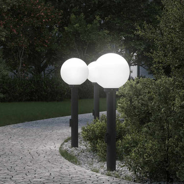 Vidaxl bolderverlichting met stopcontact 3 stuks 80 cm zwart ip44