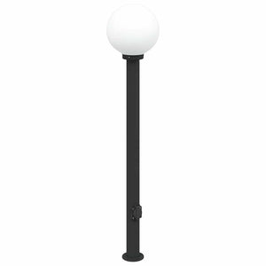 Vidaxl bolderarmatuur met stopcontact 120 cm zwart ip44