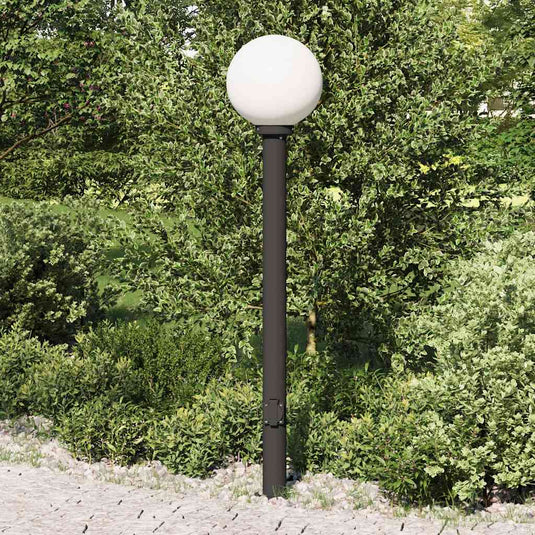 Vidaxl bolderarmatuur met stopcontact 120 cm zwart ip44