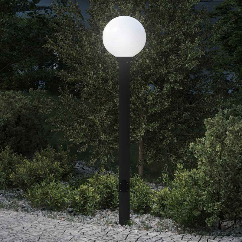 Afbeelding laden in galerijviewer, Vidaxl bolderarmatuur met stopcontact 120 cm zwart ip44
