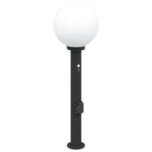 Vidaxl bolderarmatuur met sensor en stopcontact 80 cm zwart ip44