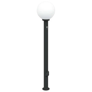 Vidaxl bolderarmatuur met sensor en stopcontact 120 cm zwart ip44