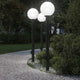 Vidaxl bolderverlichting met sensor en stopcontact 3 stuks 120 cm zwart ip44