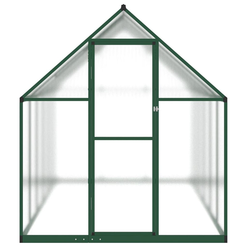 Afbeelding laden in galerijviewer, VidaXL Tuinkas met basisframe 334x169x195 cm aluminium groen
