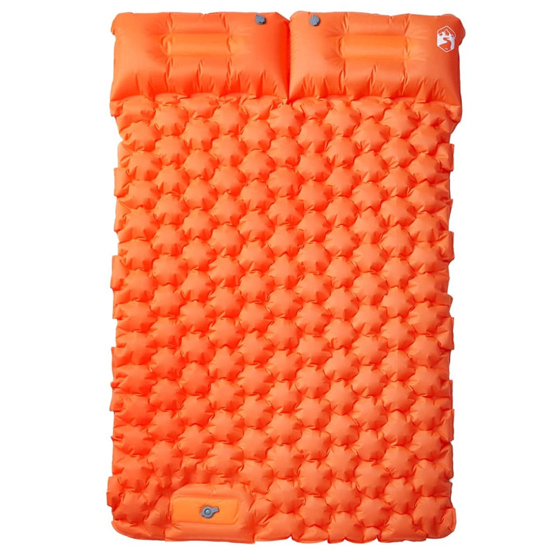 Afbeelding laden in galerijviewer, Vidaxl kampeermatras met kussens zelfopblazend 2-persoons oranje
