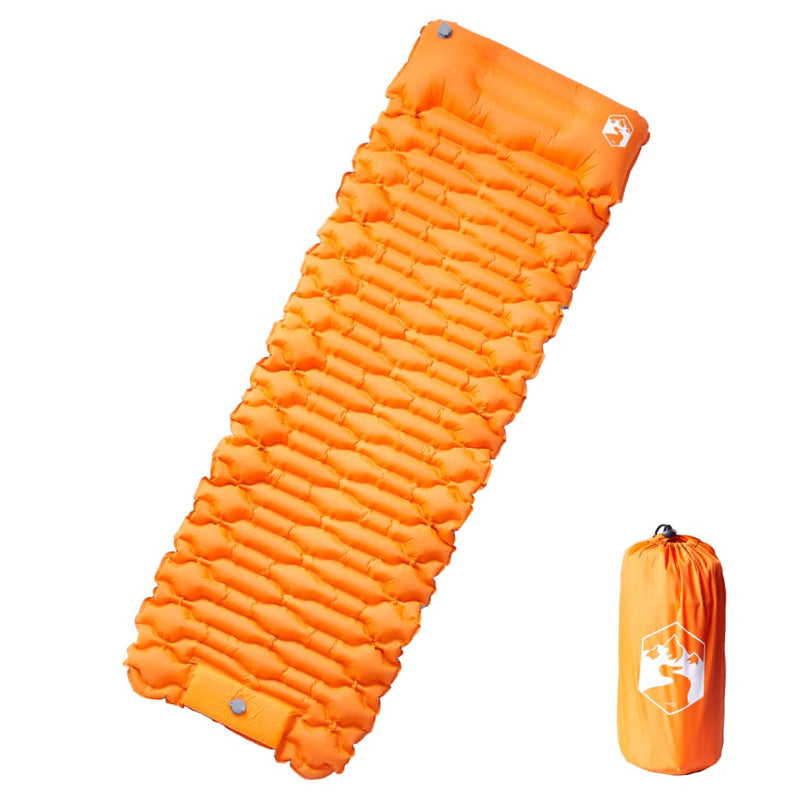 Afbeelding laden in galerijviewer, Vidaxl kampeermatras met kussen zelfopblazend 1-persoons oranje
