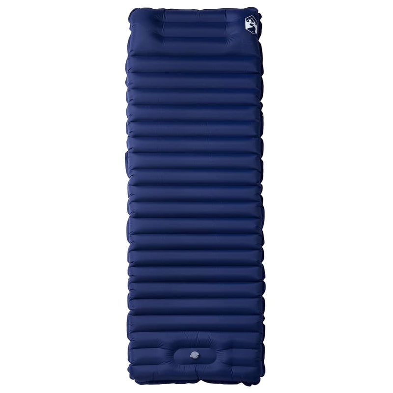 Afbeelding laden in galerijviewer, Vidaxl kampeermatras met kussen zelfopblazend 1-persoons marineblauw
