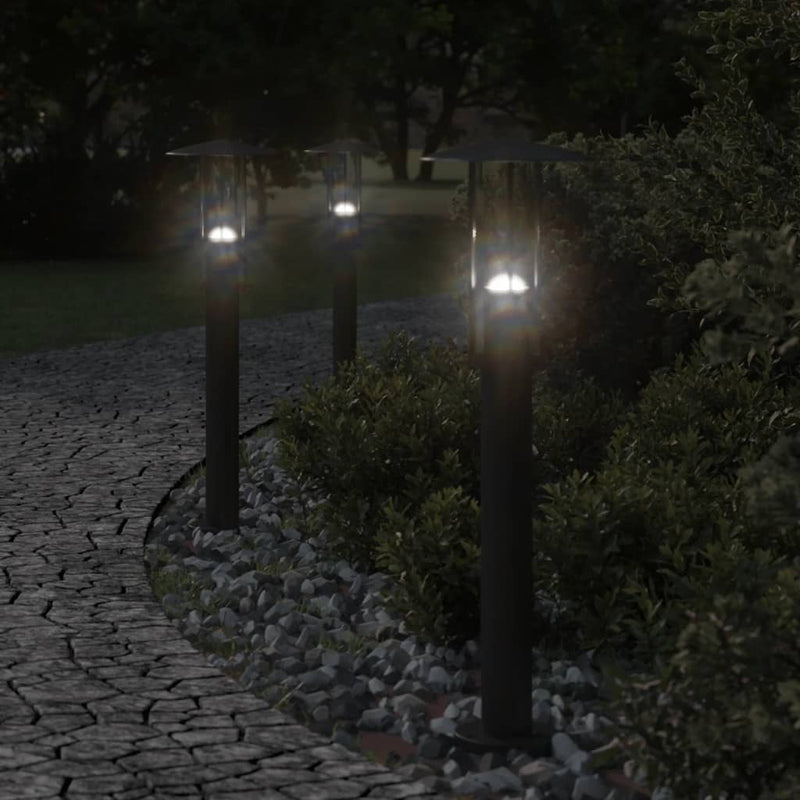 Afbeelding laden in galerijviewer, Vidaxl vloerlamp voor buiten 60 cm roestvrij staal zwart
