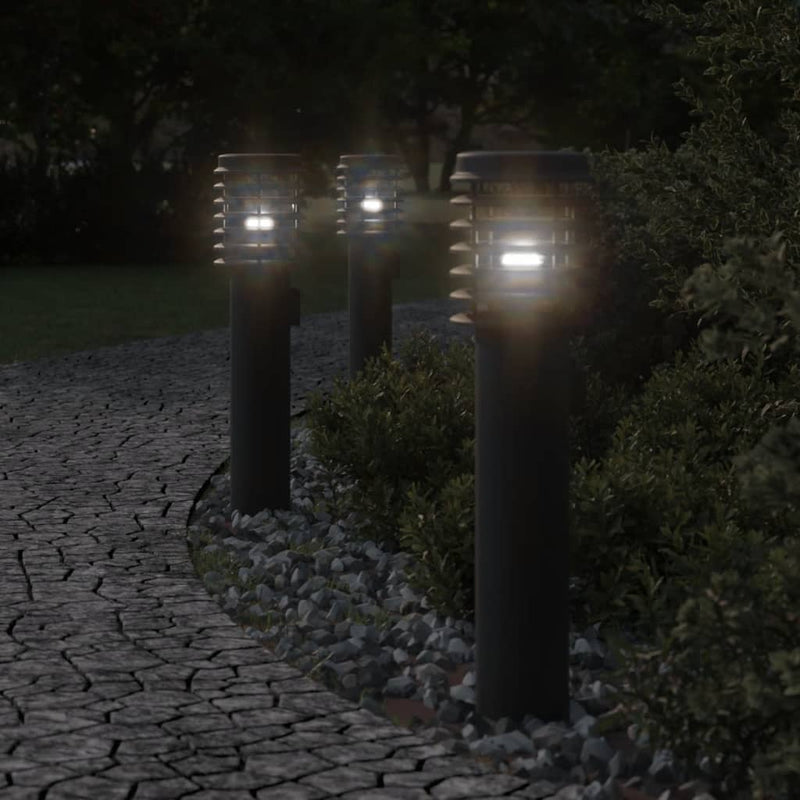 Afbeelding laden in galerijviewer, Vidaxl vloerlamp voor buiten 60 cm roestvrij staal zwart
