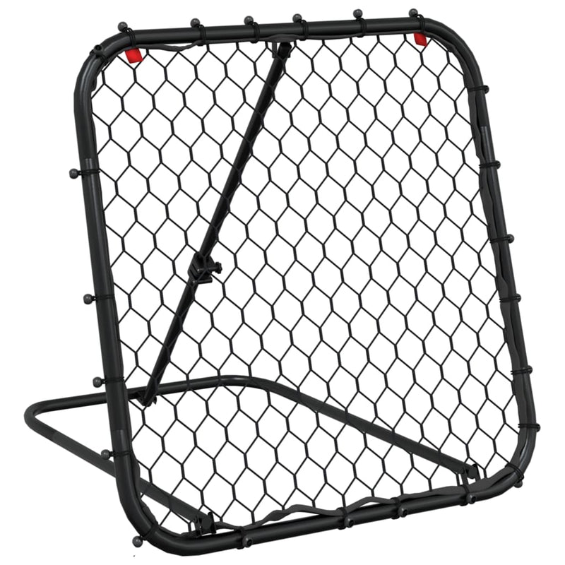 Afbeelding laden in galerijviewer, Vidaxl voetbalrebounder verstelbaar 84x73x60-80 cm staal zwart
