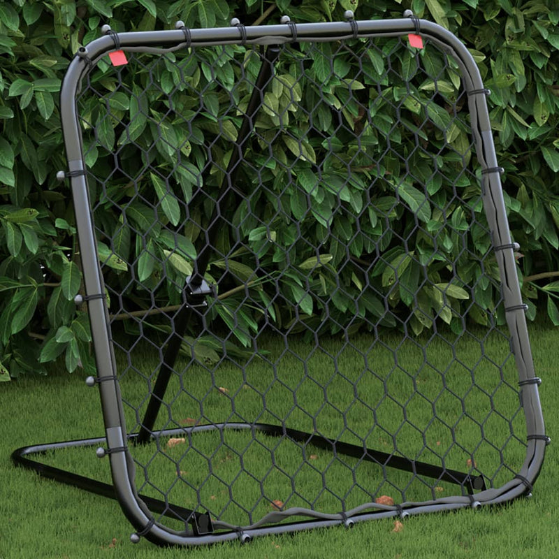 Afbeelding laden in galerijviewer, Vidaxl voetbalrebounder verstelbaar 84x73x60-80 cm staal zwart
