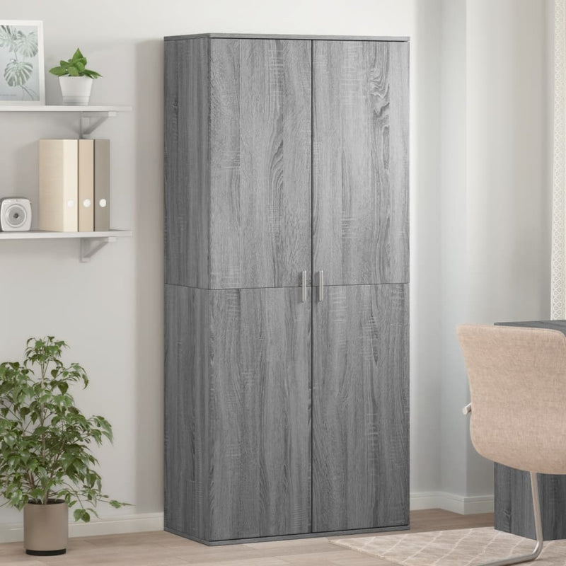 Afbeelding laden in galerijviewer, VidaXL Schoenenkast 80x39x178 cm bewerkt hout grijs sonoma eikenkleur

