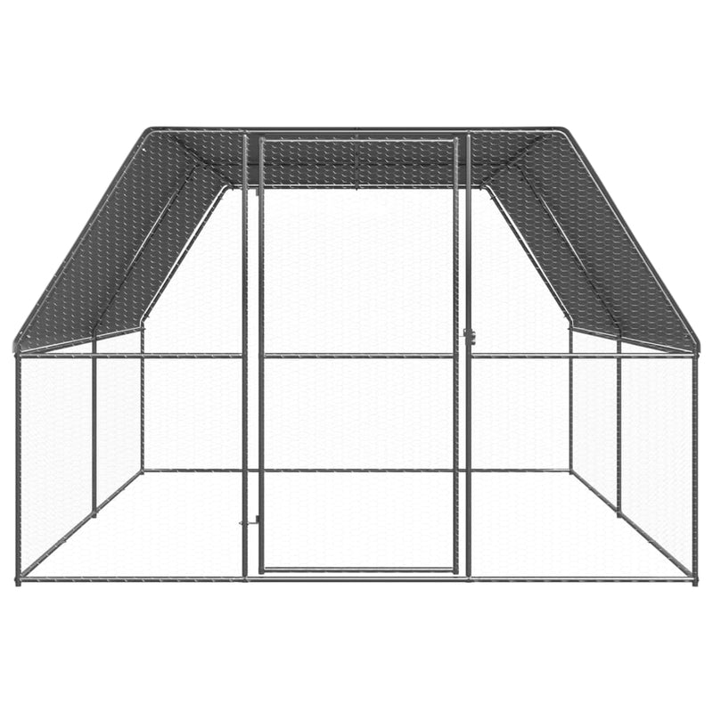 Afbeelding laden in galerijviewer, VidaXL Kippenhok 3x4x2 m gegalvaniseerd staal
