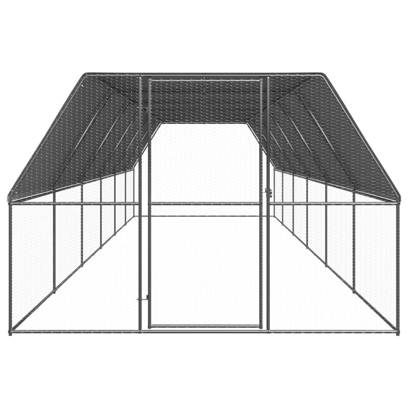 Afbeelding laden in galerijviewer, VidaXL Kippenhok 3x12x2 m gegalvaniseerd staal
