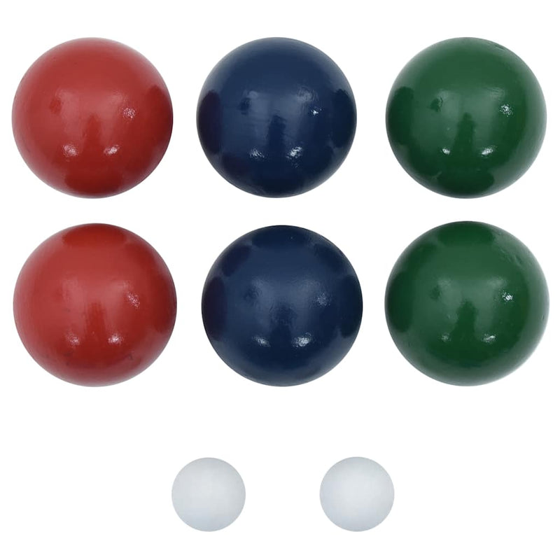 Afbeelding laden in galerijviewer, Vidaxl 8-delige jeu de boules ballenset en draagtas massief grenenhout
