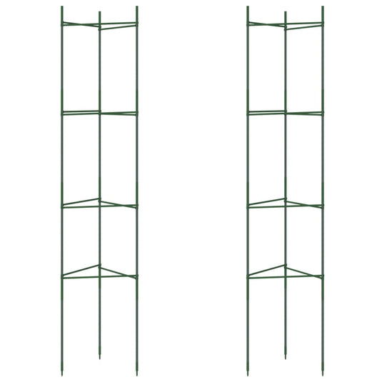 Vidaxl tomatenkooi 2 st 154 cm staal en polypropeen