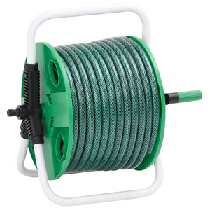 Vidaxl slanghaspel met slangkoppelset 0,5 20 m vrijstaand pvc groen
