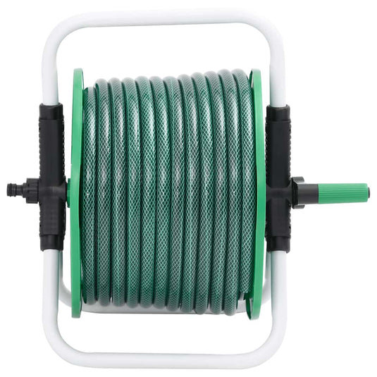 Vidaxl slanghaspel met slangkoppelset 0,5 30 m vrijstaand pvc groen