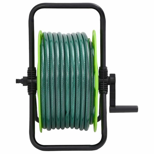 Vidaxl slanghaspel met slangkoppelset 0,5 30 m vrijstaand pvc groen