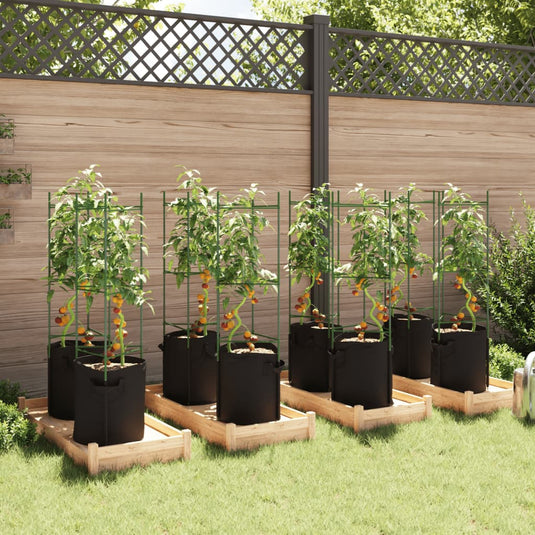 Vidaxl tomatenkooien met plantenzak 8 st 116 cm staal en polypropeen