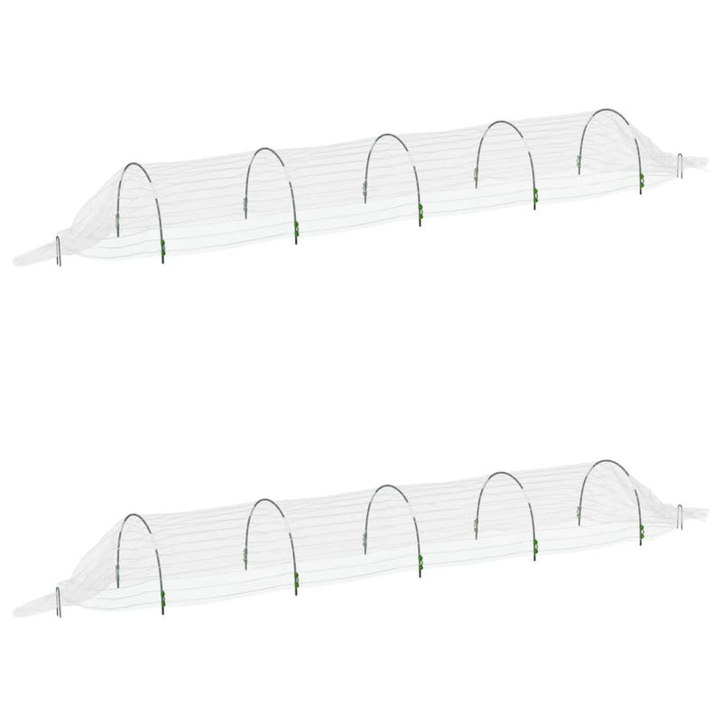 Afbeelding laden in galerijviewer, Vidaxl kweektunnels 2 st 1,5x5 m glasvezel en polypropeen
