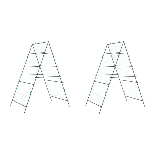Vidaxl plantenklimrekken 2 st a-frame staal