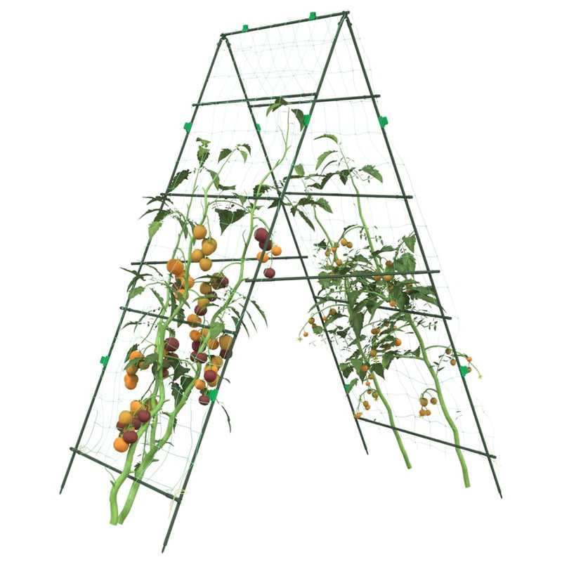 Afbeelding laden in galerijviewer, Vidaxl plantenklimrekken 4 st a-frame staal
