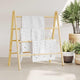 Vidaxl handdoekladder met 4 sporten 90x50x100 cm bamboe