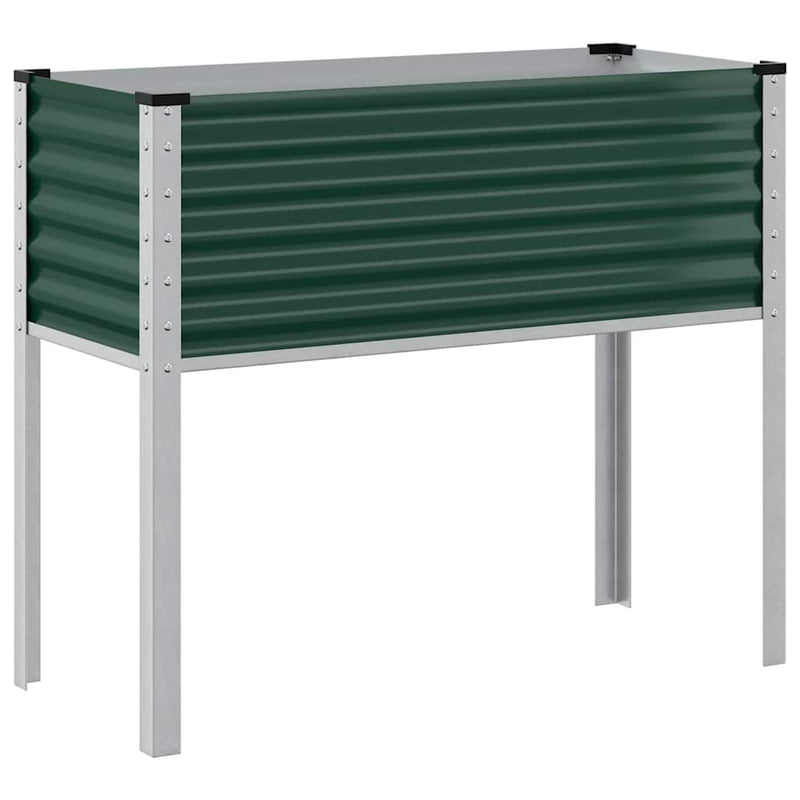 Afbeelding laden in galerijviewer, Vidaxl plantenbak groen 100x45x90 cm staal
