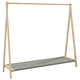 Vidaxl kledingrek met schappen 106x34x102 cm bamboe