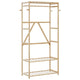 Vidaxl kledingrek met schappen 80x40x175 cm bamboe