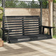 Vidaxl tuinschommelbank met metalen kettingen massief vurenhout zwart