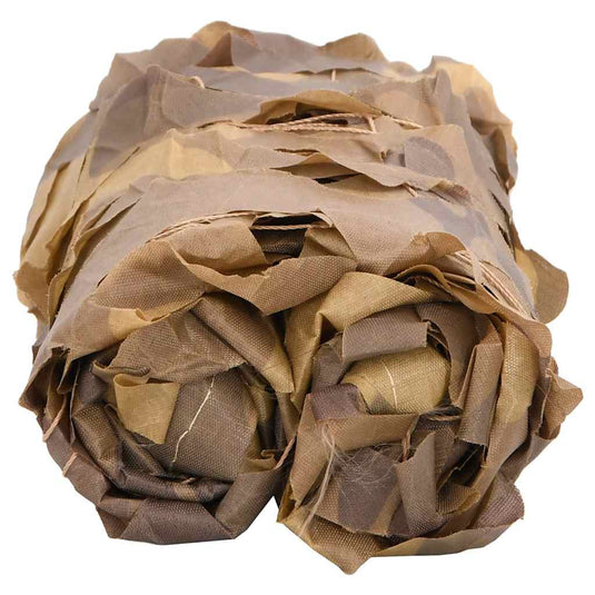Vidaxl camouflagenet met opbergzak 613x138 cm zandkleurig