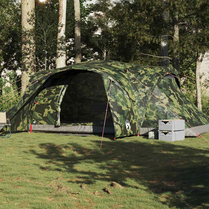Afbeelding laden in galerijviewer, Vidaxl koepeltent 6-persoons waterdicht camouflage
