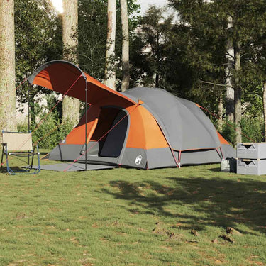 Vidaxl tunneltent 8-persoons waterdicht grijs en oranje