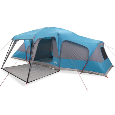 Vidaxl familietent met verandakoepel 9-persoons waterdicht blauw