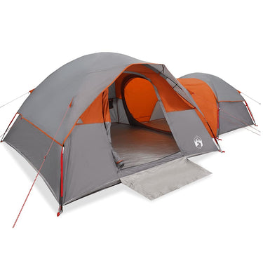 Vidaxl tent 5-persoons waterdicht grijs en oranje