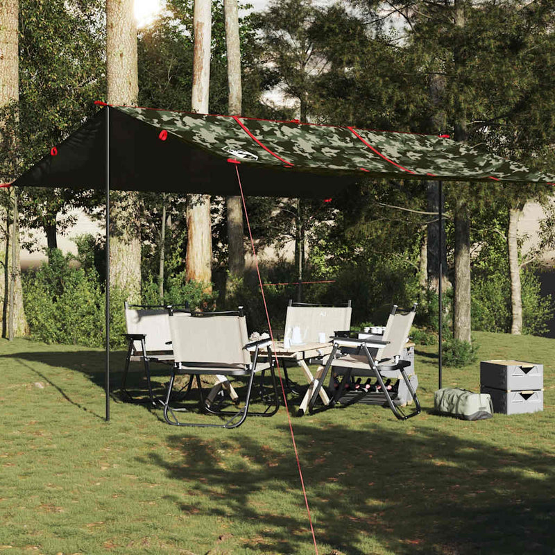 Afbeelding laden in galerijviewer, Vidaxl kampeerluifel waterdicht 451x420 cm camouflage
