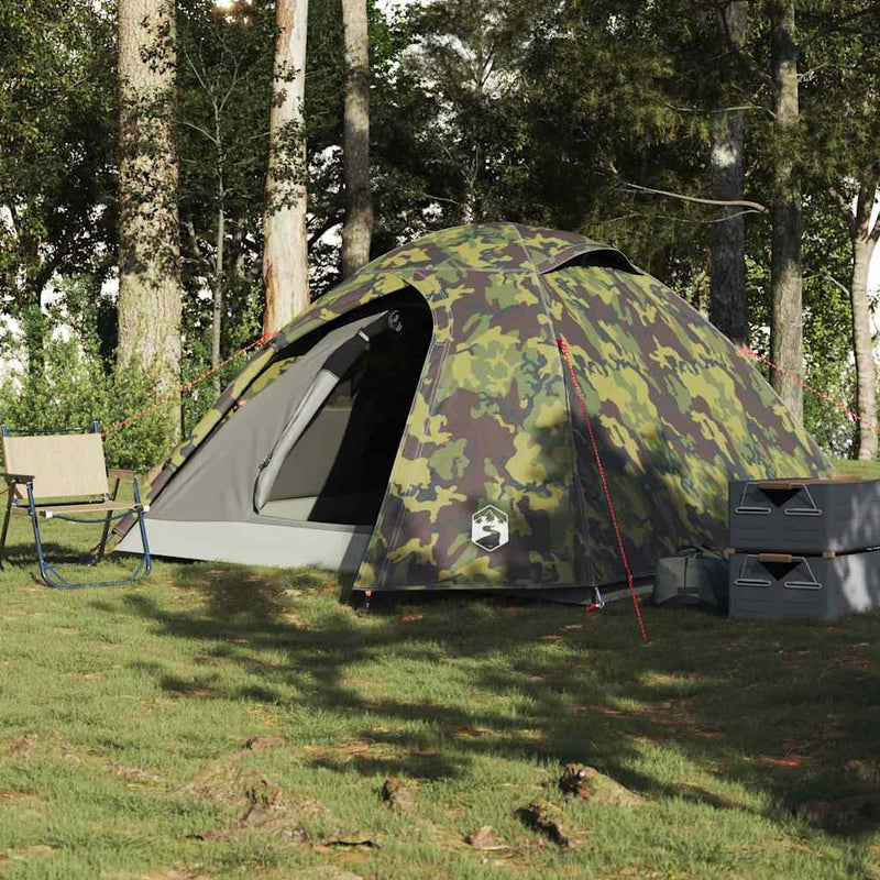 Afbeelding laden in galerijviewer, Vidaxl koepeltent 4-persoons waterdicht camouflage
