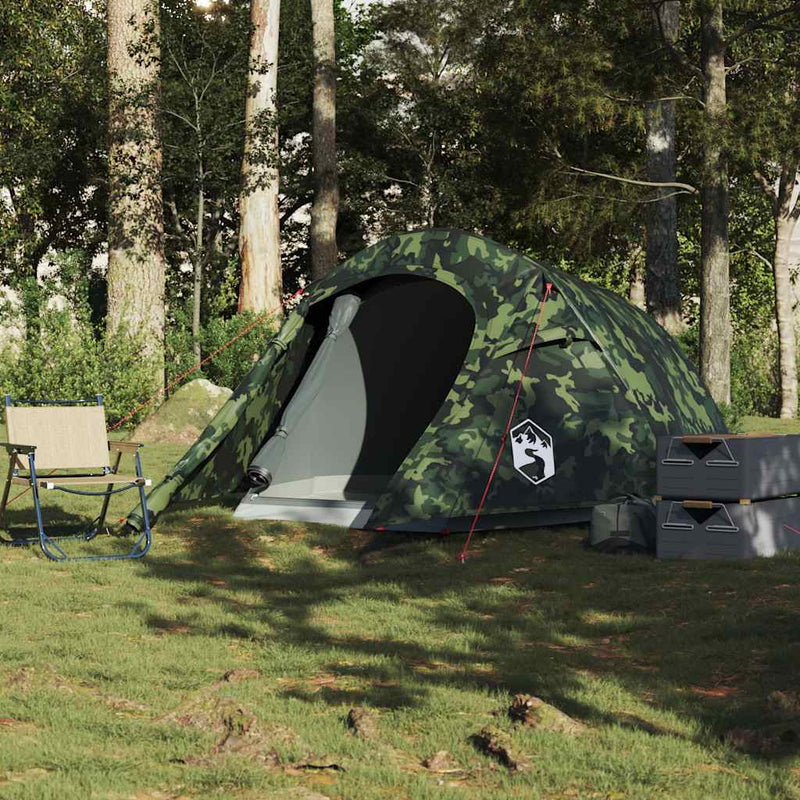 Afbeelding laden in galerijviewer, Vidaxl tunneltent 3-persoons waterdicht camouflage
