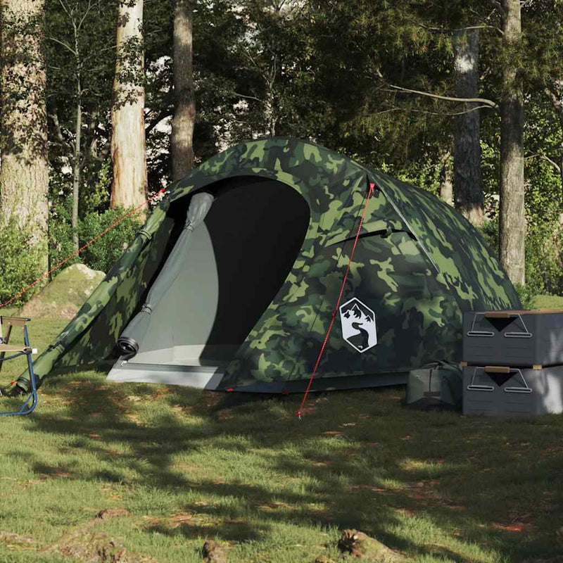 Afbeelding laden in galerijviewer, Vidaxl tunneltent 3-persoons waterdicht camouflage
