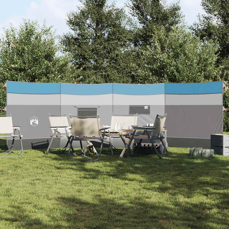 Afbeelding laden in galerijviewer, Vidaxl windscherm camping waterdicht 510x153 cm blauw
